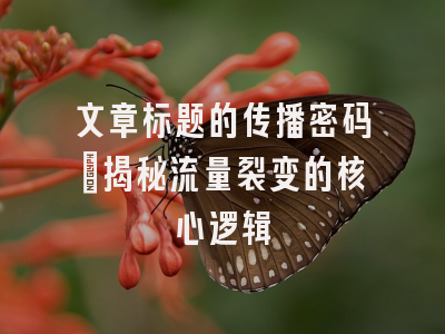 文章标题的传播密码：揭秘流量裂变的核心逻辑