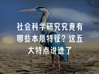 社会科学研究究竟有哪些本质特征？这五大特点说透了