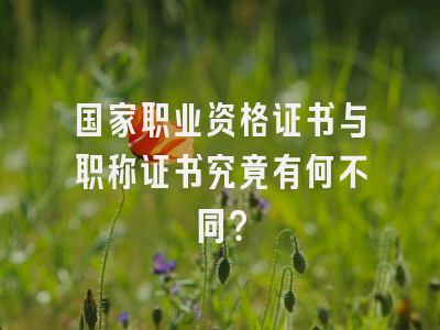 国家职业资格证书与职称证书究竟有何不同？