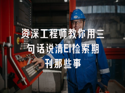 资深工程师教你用三句话说清EI检索期刊那些事