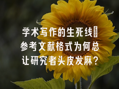 学术写作的生死线：参考文献格式为何总让研究者头皮发麻？