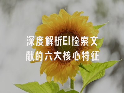 深度解析EI检索文献的六大核心特征