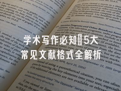 学术写作必知：5大常见文献格式全解析