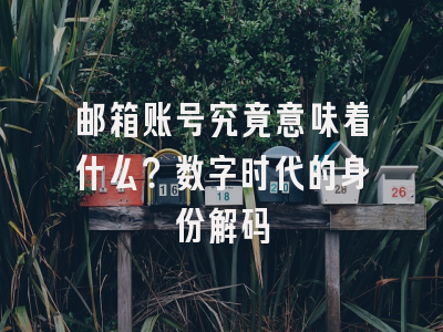 邮箱账号究竟意味着什么？数字时代的身份解码