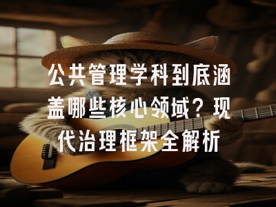 公共管理学科到底涵盖哪些核心领域？现代治理框架全解析