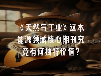 《天然气工业》这本能源领域核心期刊究竟有何独特价值？