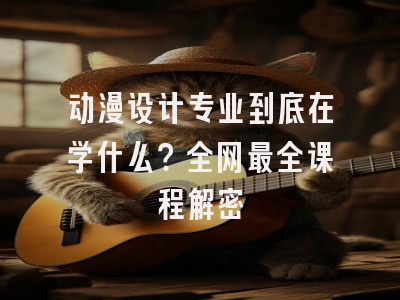 动漫设计专业到底在学什么？全网最全课程解密