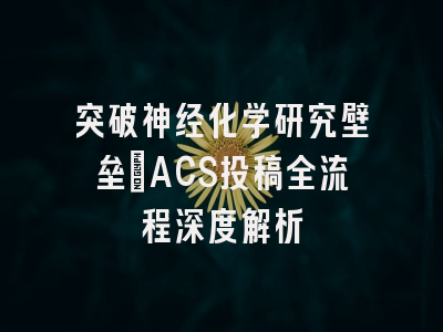 突破神经化学研究壁垒_ACS投稿全流程深度解析