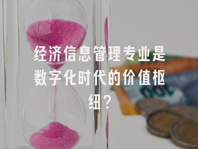 经济信息管理专业是数字化时代的价值枢纽？