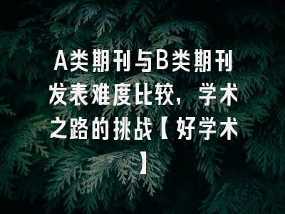A类期刊与B类期刊发表难度比较，学术之路的挑战【好学术】