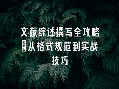 文献综述撰写全攻略：从格式规范到实战技巧