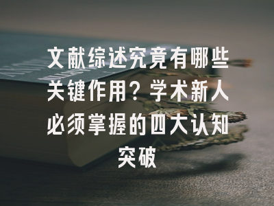 文献综述究竟有哪些关键作用？学术新人必须掌握的四大认知突破