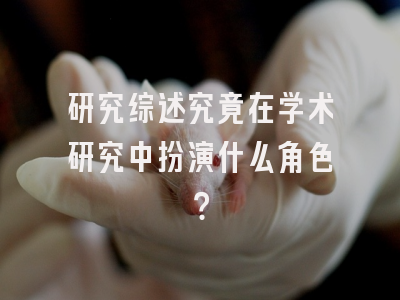 研究综述究竟在学术研究中扮演什么角色？