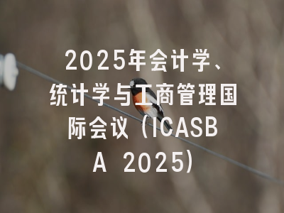 2025年会计学、统计学与工商管理国际会议（ICASBA 2025）