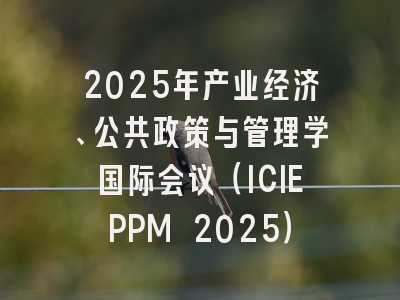 2025年产业经济、公共政策与管理学国际会议（ICIEPPM 2025）