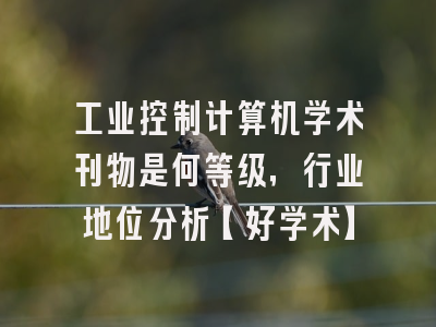 工业控制计算机学术刊物是何等级，行业地位分析【好学术】