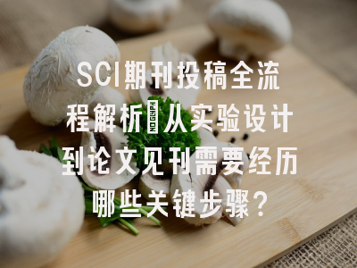 SCI期刊投稿全流程解析：从实验设计到论文见刊需要经历哪些关键步骤？