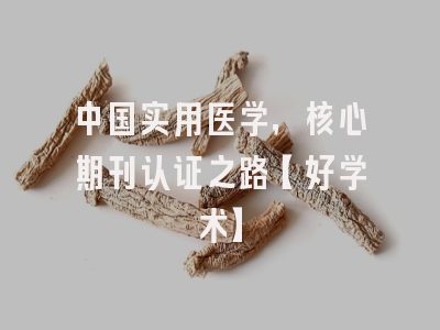 中国实用医学，核心期刊认证之路【好学术】