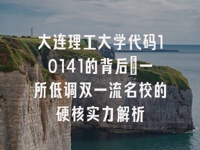 大连理工大学代码10141的背后：一所低调双一流名校的硬核实力解析