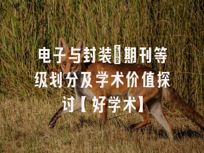 电子与封装：期刊等级划分及学术价值探讨【好学术】