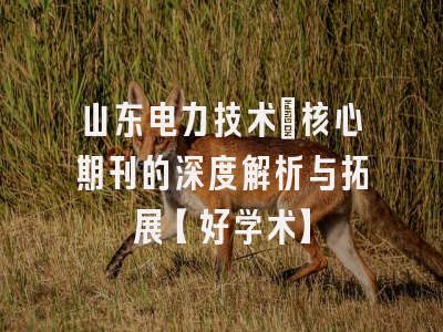 山东电力技术：核心期刊的深度解析与拓展【好学术】