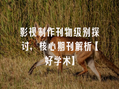 影视制作刊物级别探讨，核心期刊解析【好学术】