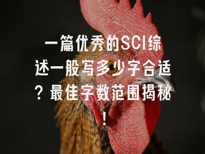 一篇优秀的SCI综述一般写多少字合适？最佳字数范围揭秘！
