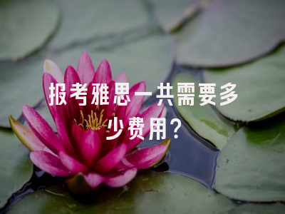 报考雅思一共需要多少费用？