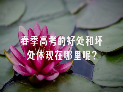 春季高考的好处和坏处体现在哪里呢？