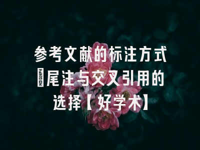 参考文献的标注方式：尾注与交叉引用的选择【好学术】