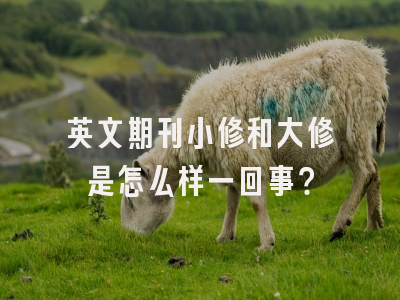 英文期刊小修和大修是怎么样一回事？