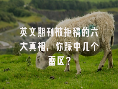 英文期刊被拒稿的六大真相，你踩中几个雷区？