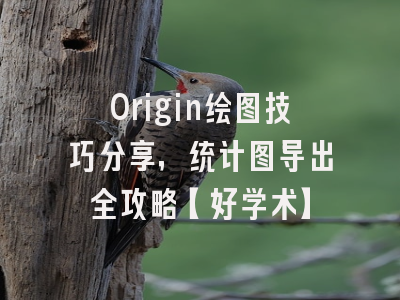 Origin绘图技巧分享，统计图导出全攻略【好学术】
