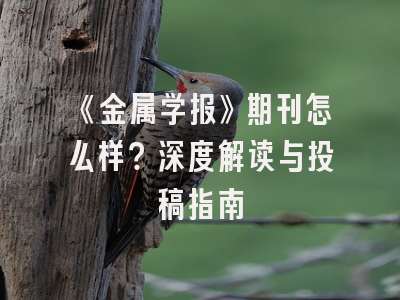 《金属学报》期刊怎么样？深度解读与投稿指南