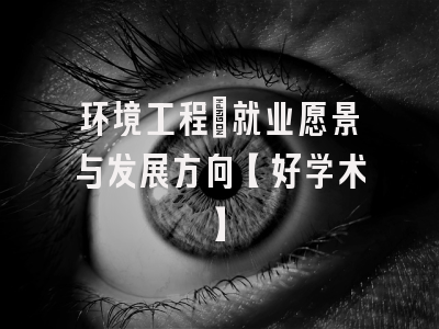 环境工程：就业愿景与发展方向【好学术】