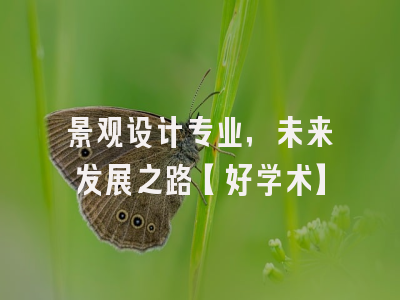 景观设计专业，未来发展之路【好学术】