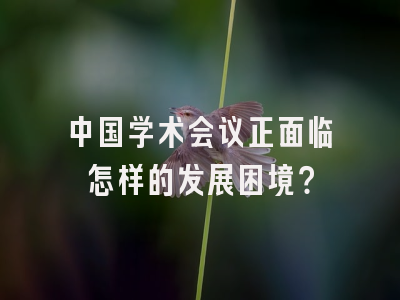 中国学术会议正面临怎样的发展困境？