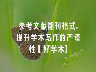 参考文献期刊格式，提升学术写作的严谨性【好学术】