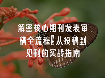 解密核心期刊发表审稿全流程：从投稿到见刊的实战指南