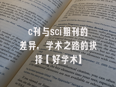 c刊与sci期刊的差异，学术之路的抉择【好学术】