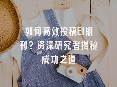 如何高效投稿EI期刊？资深研究者揭秘成功之道
