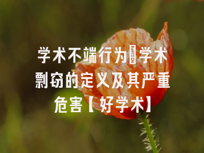 学术不端行为：学术剽窃的定义及其严重危害【好学术】
