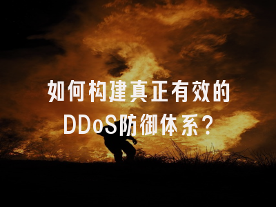 如何构建真正有效的DDoS防御体系？
