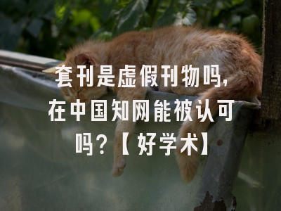 套刊是虚假刊物吗，在中国知网能被认可吗？【好学术】