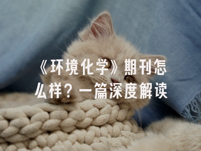 《环境化学》期刊怎么样？一篇深度解读