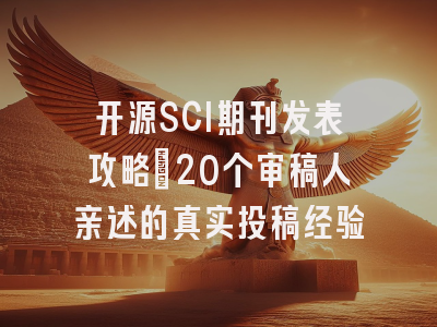 开源SCI期刊发表攻略：20个审稿人亲述的真实投稿经验