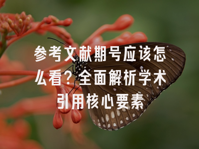 参考文献期号应该怎么看？全面解析学术引用核心要素