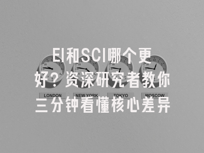 EI和SCI哪个更好？资深研究者教你三分钟看懂核心差异