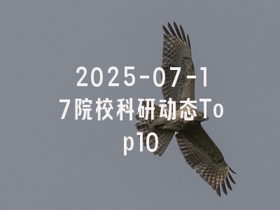 2025-07-17院校科研动态Top10