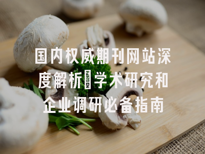 国内权威期刊网站深度解析：学术研究和企业调研必备指南